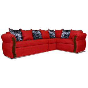 Sofá Seccional Modular Elegant Detail Girona 7 Cuerpos Rojo