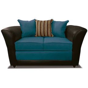 Sofá Elegant Detail Minesota 2 Cuerpos Tela/PU Azul