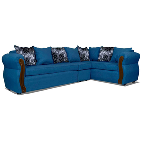 Sofá Seccional Modular Elegant Detail Girona 7 Cuerpos Azul