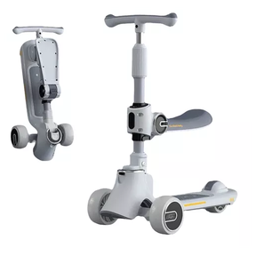 Scooter 3 Ruedas 2 En 1 Últra Resistente Lubabycas Gris