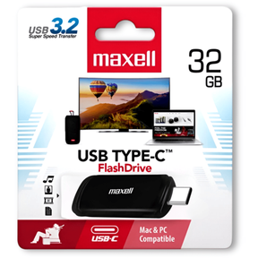 Pendrive Type-C 32 GB USB-C Versión 3.2 High Performance - Negro