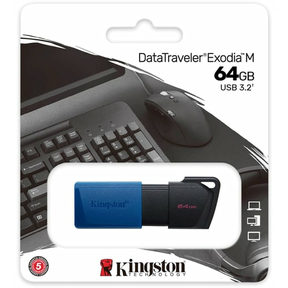 Pendrive Exodia M Negro USB 3.2 DataTraveler 64GB