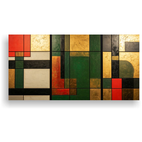 Cuadro Tríptico Moderno Estilo Piet Mondrian Con 120X60 Cm...