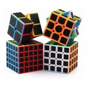 Cubo Rubik 2x2 3x3 4x4 5x5 Stickers Fibra De Carbono
