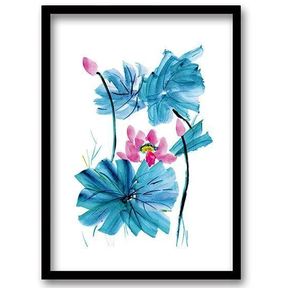 Cuadro 70X50 Cm Ilustración Acua Flor...