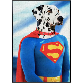Cuadro De Tu Mascota Petprint Superman Canvas - 30X50 Cm...