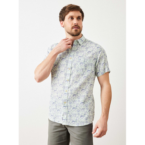 Camisa Manga Corta Floreada...